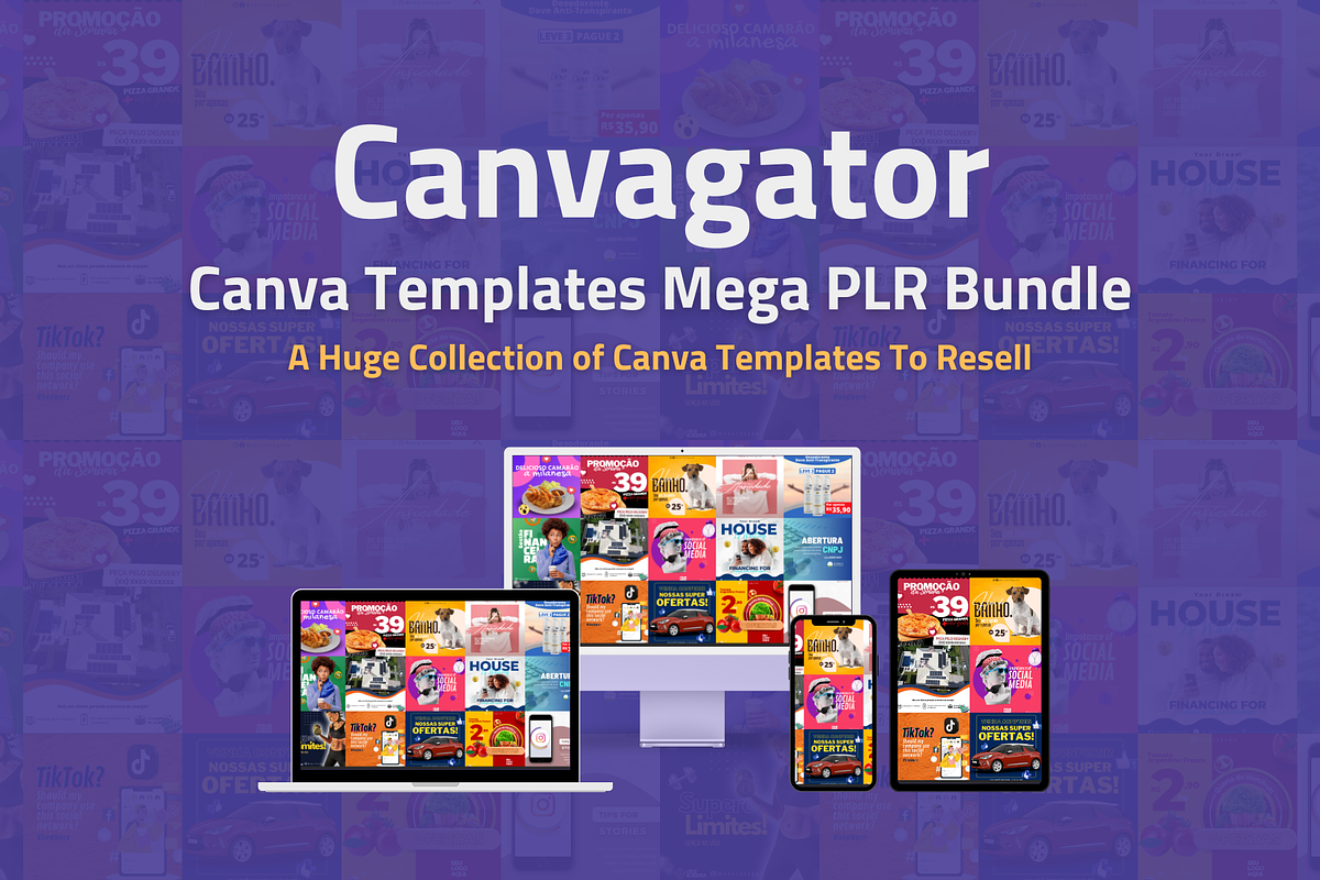 Canva Templates Mega PLR Bundle, a Social Media Template by Canvagator (Photo 1 of 4)