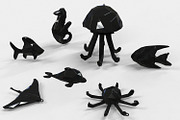 7 Nautical Charm 3D Model Set, an Animal 3D Model by Kseniya-Omega (Thumbnail 2 of 17)