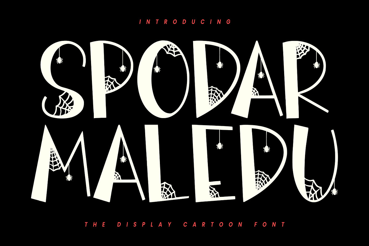 Spodar Maledu Display Cartoon Font, a Sans Serif Font by Maulana Creative (Photo 1 of 7)