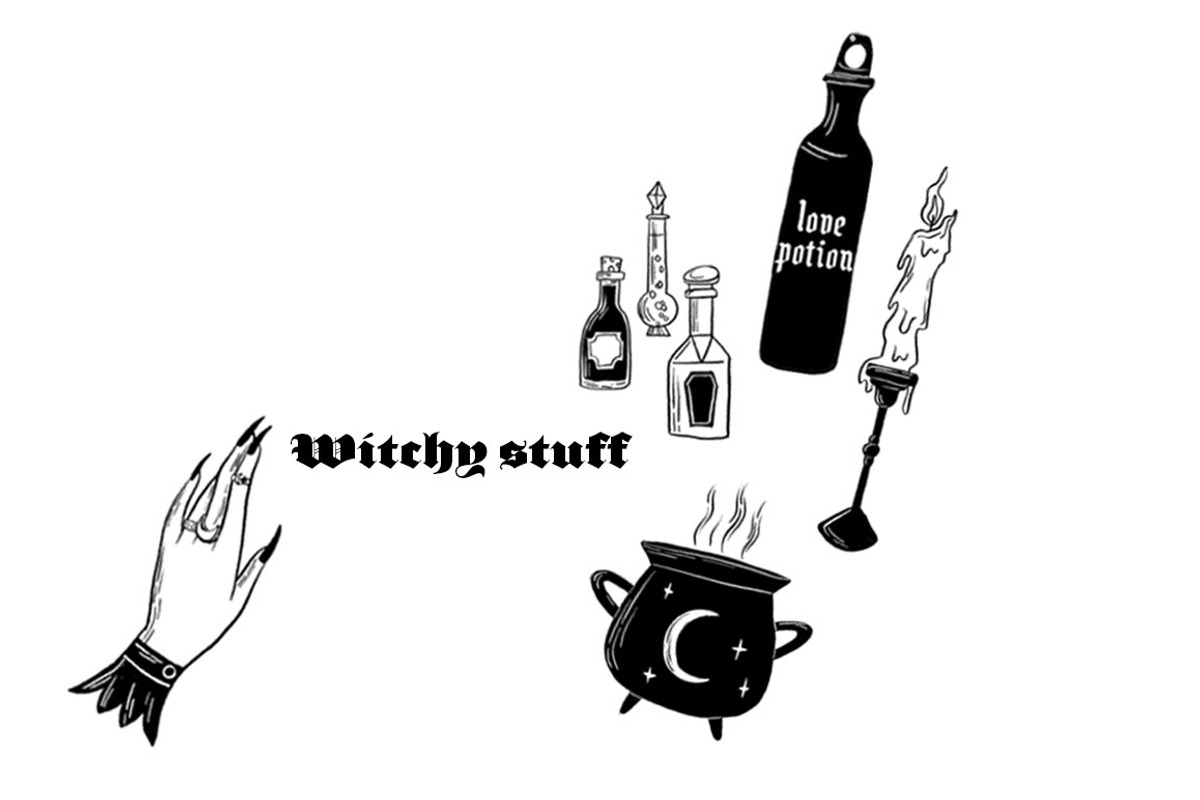 Back to School Witch Clip Art, an Education Illustration by Lilla Bölecz (Photo 4 of 4)
