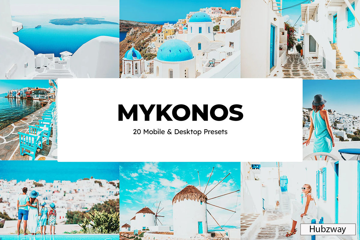 20 Mykonos Lightroom Presets & LUTs, a Preset Add-On by skybluecreative (Photo 1 of 10)