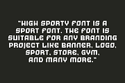 High Sporty Font, a Sans Serif Font by Iqsiart Studio (Thumbnail 3 of 7)