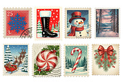 Christmas Postage Stamps, an Illustration by Designworld (Thumbnail 2 of 5)