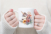 Cute Unicorn Sublimation Clipart, an Illustration by designcity5 (Thumbnail 5 of 5)
