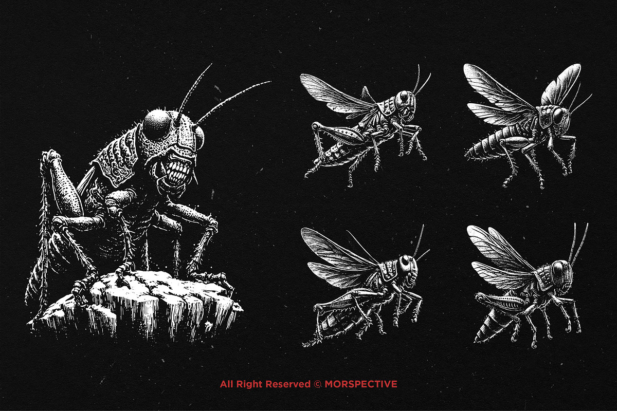10 Bundle Dark Art Grasshopper, an Illustration by Morspective (Photo 5 of 7)