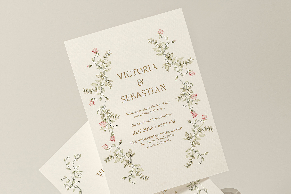 Watercolor Blush Roses Floral Set, a Decorative Illustration by Carol Lozove (Photo 11 of 50)