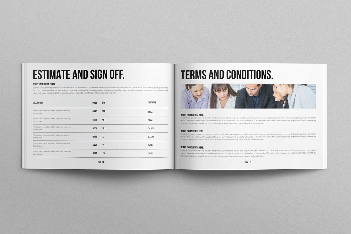 Business Proposal Template Landscape, a Brochure Template by E-Type (Photo 6 of 7)
