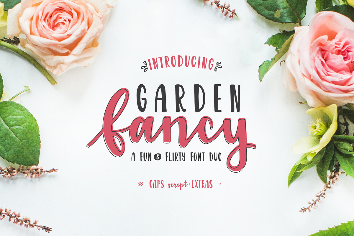 Garden Fancy Font Duo with Extras
