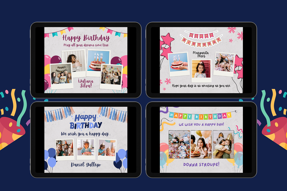 Birthday Photo Collage Templates, a Templates & Theme by TemplateCastleStore (Photo 2 of 9)