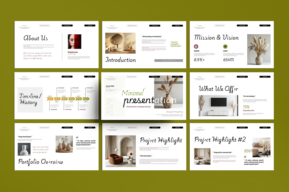 Clean Minimal Presentation Template, a Presentation Template by MightyDesign (Photo 1 of 8)