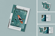 A4 Landscape Magazine Mockup, an Advertising Mockup by Twins_studio926 (Thumbnail 1 of 5)