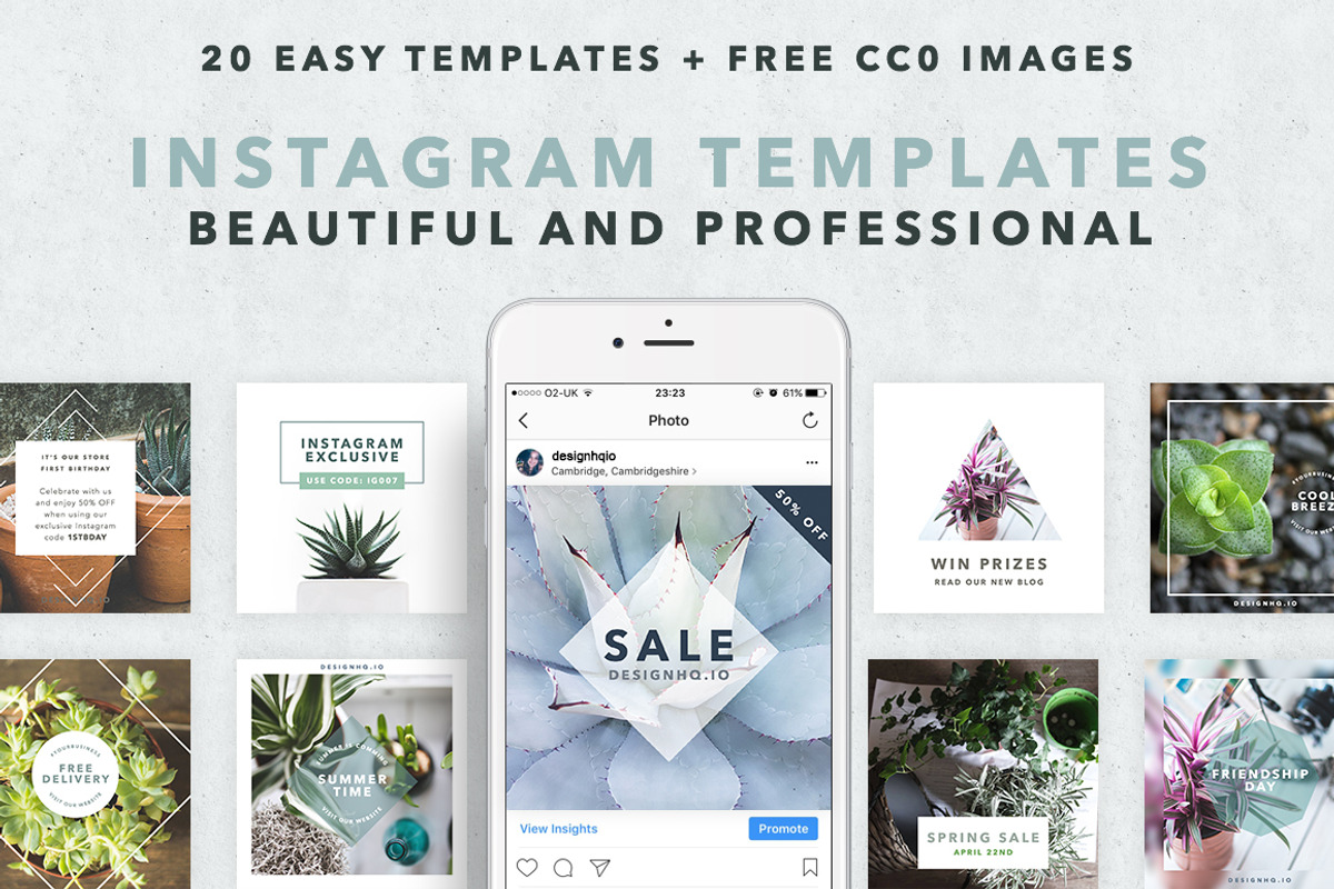 20 INSTAGRAM SOCIAL MEDIA TEMPLATE, a Social Media Template by DESIGN HQ (Photo 1 of 3)