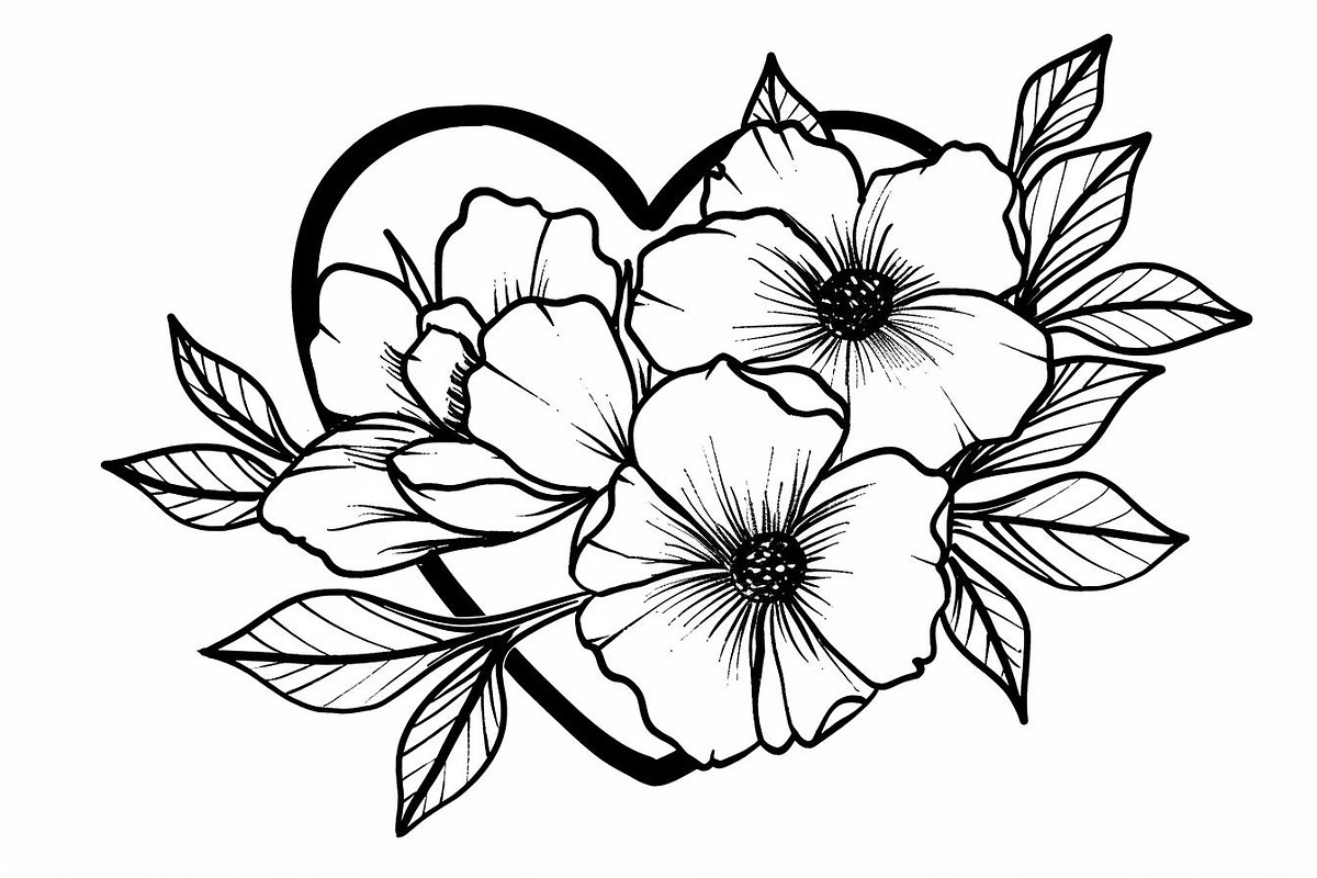 Romantic Floral Heart Laser Cut, an Illustration by Designs_River (Photo 10 of 10)