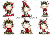 Christmas Unicorn Clipart, an Illustration by Craft Nest (Thumbnail 7 of 8)