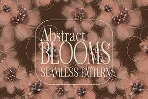 Abstract pink blooms pattern