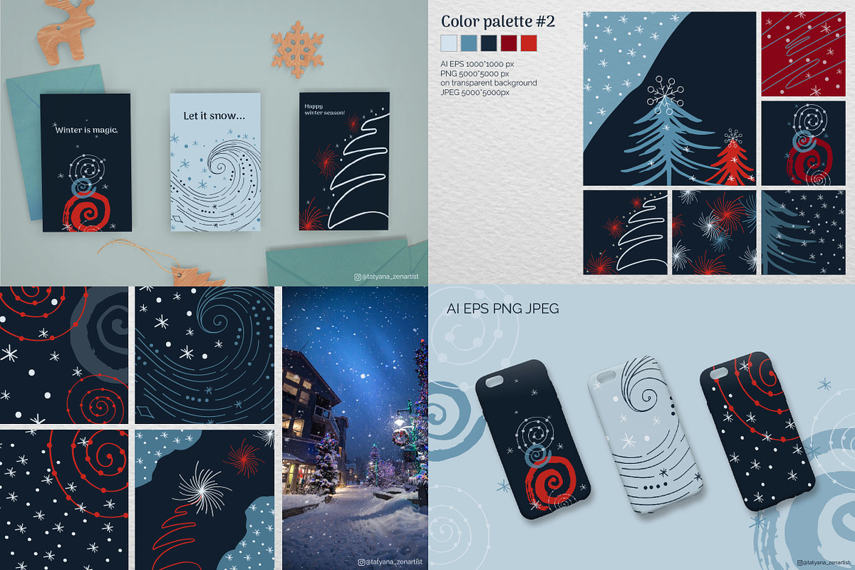 Winter graphic Bundle 70% OFF 4 in 1, a Seasonal Illustration by Tatyana_Zenartist (Photo 10 of 13)