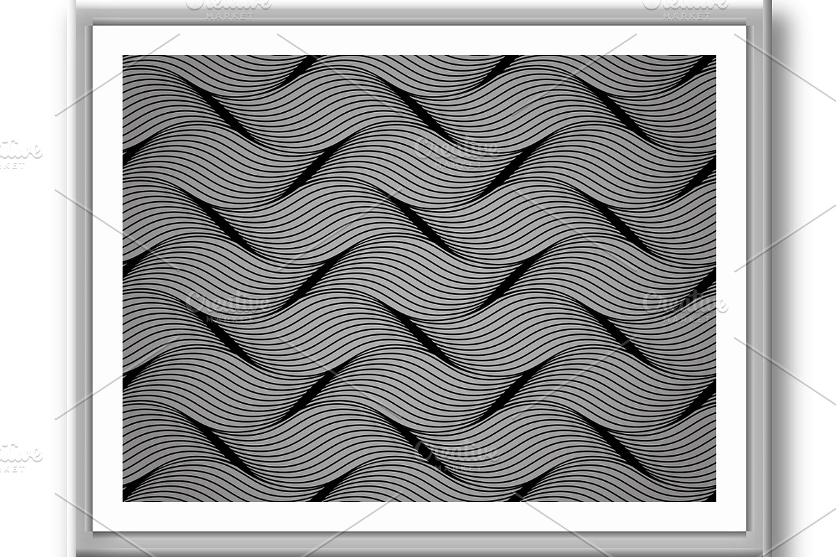 The geometric pattern with wavy, a Decorative Illustration by RODINA (Photo 3 of 3)