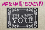 Chalk Thank You Cards Bundle, a Stationery Template by SkyvaraSupply (Thumbnail 3 of 4)