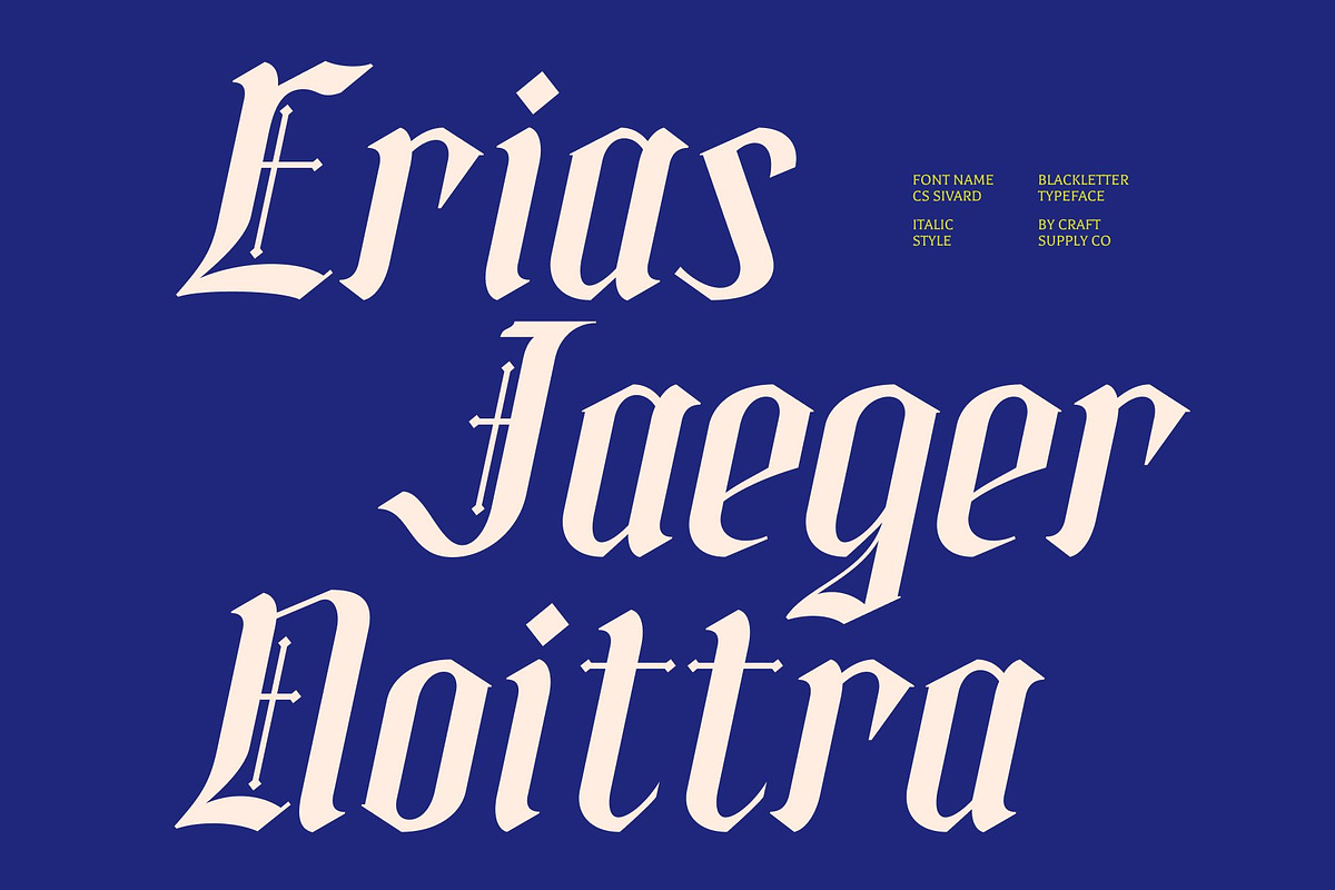 CS Sivard – Blackletter Font, a Blackletter Font by Craft Supply Co. (Photo 2 of 8)