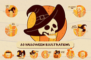 Retro Halloween Illustrations, an Object Graphic by Zim Varezhkin (Thumbnail 1 of 5)