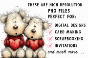 Cute Valentine Bears in Love PNG, an Illustration by Libby Wishes (Thumbnail 5 of 7)