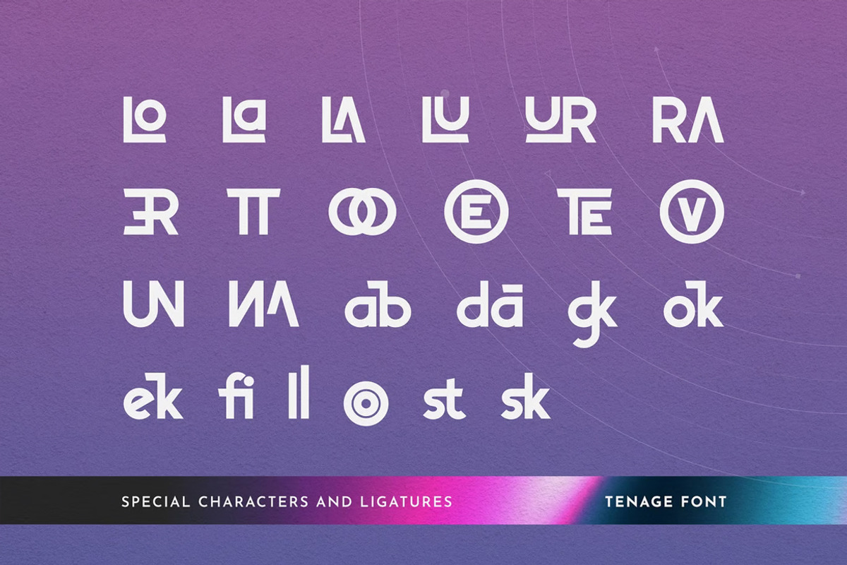Tenage - Modern Font, a Sans Serif Font by Viswal Studio (Photo 6 of 7)