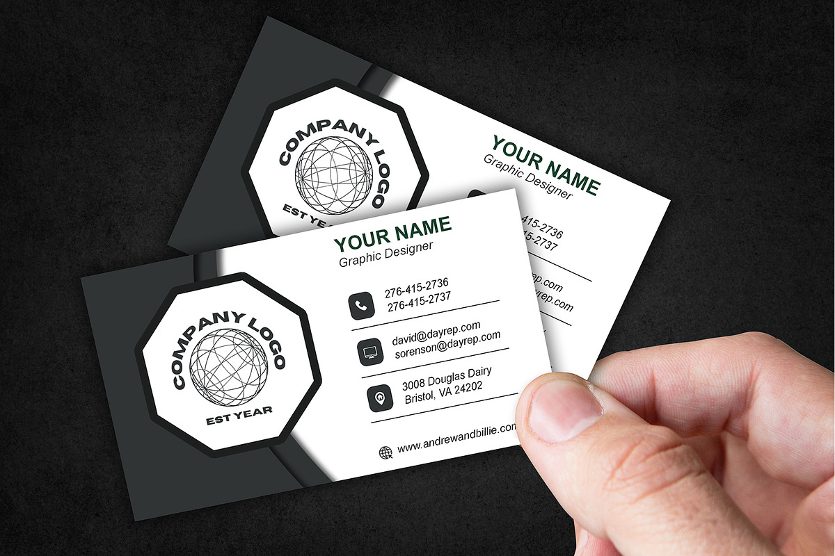 Monogram Realtor Card PSD preview 4