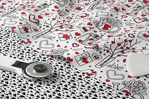 Valentine's Day 6 Seamless Patterns