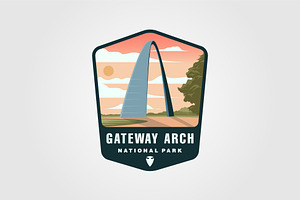 Gateway Arch Vector Patch Logo