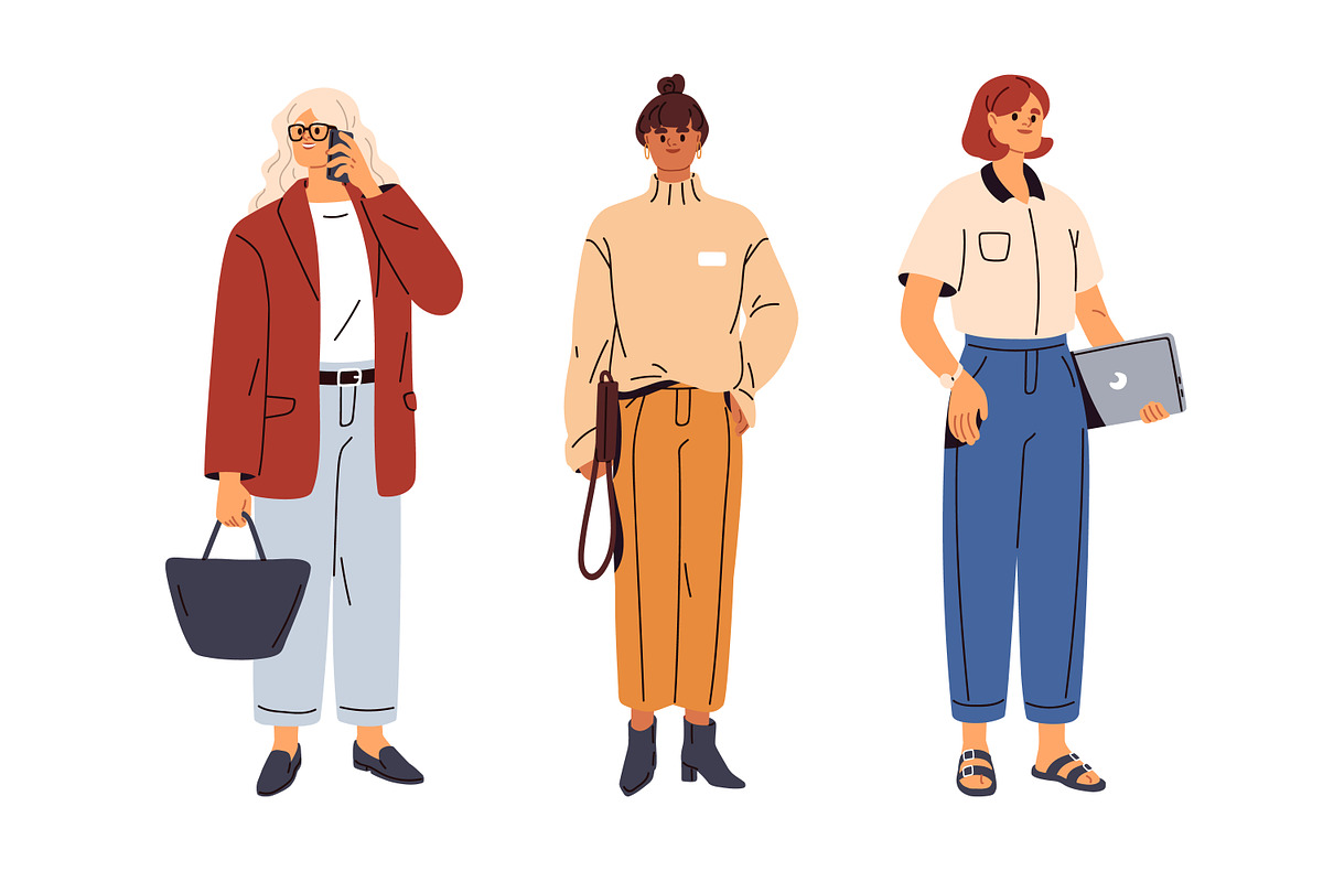 Modern diverse business women set, a Person Illustration by Good Studio (Photo 5 of 6)