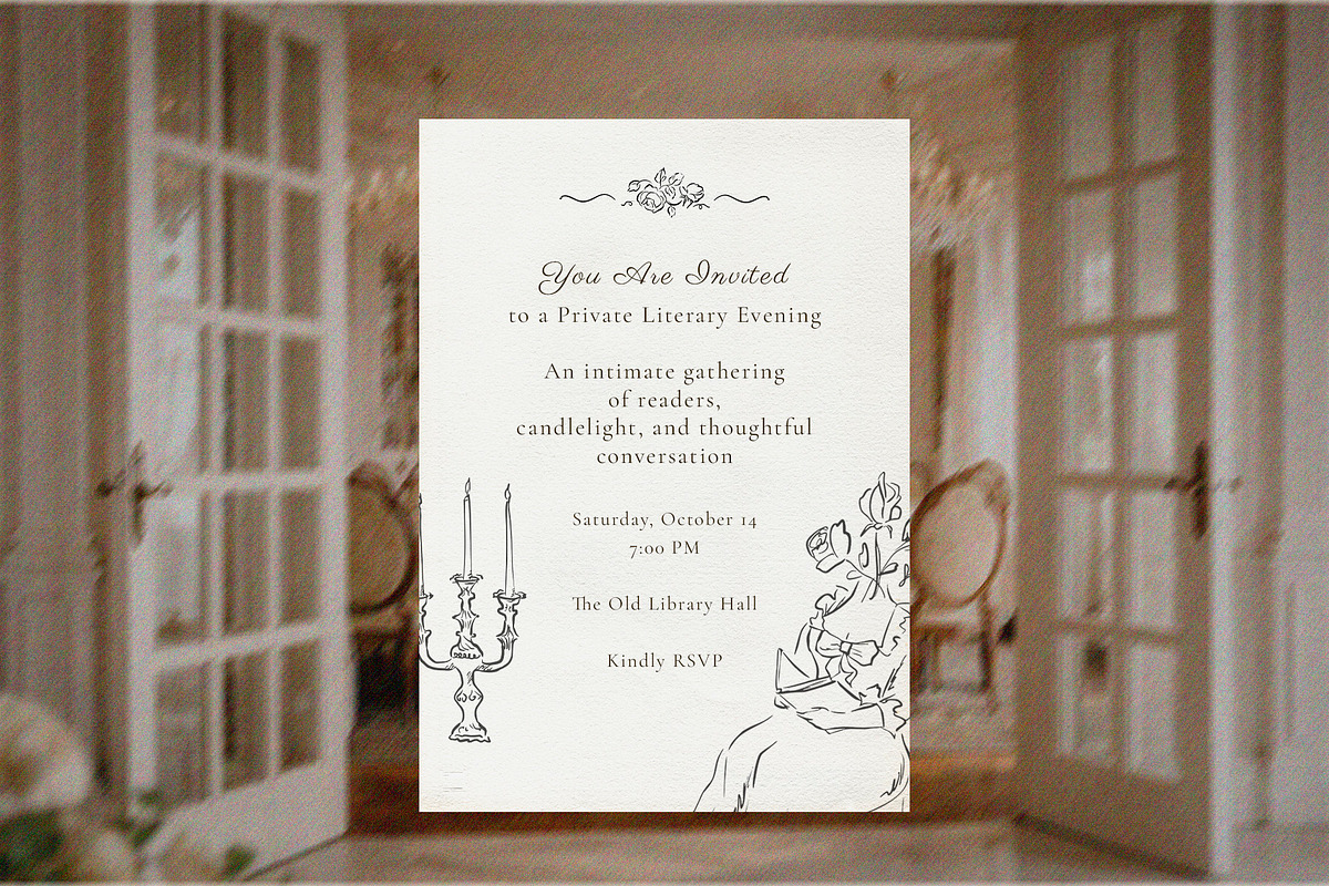 Vintage Literary Line Art collection, a Decorative Illustration by Eva Gentle (Photo 4 of 13)