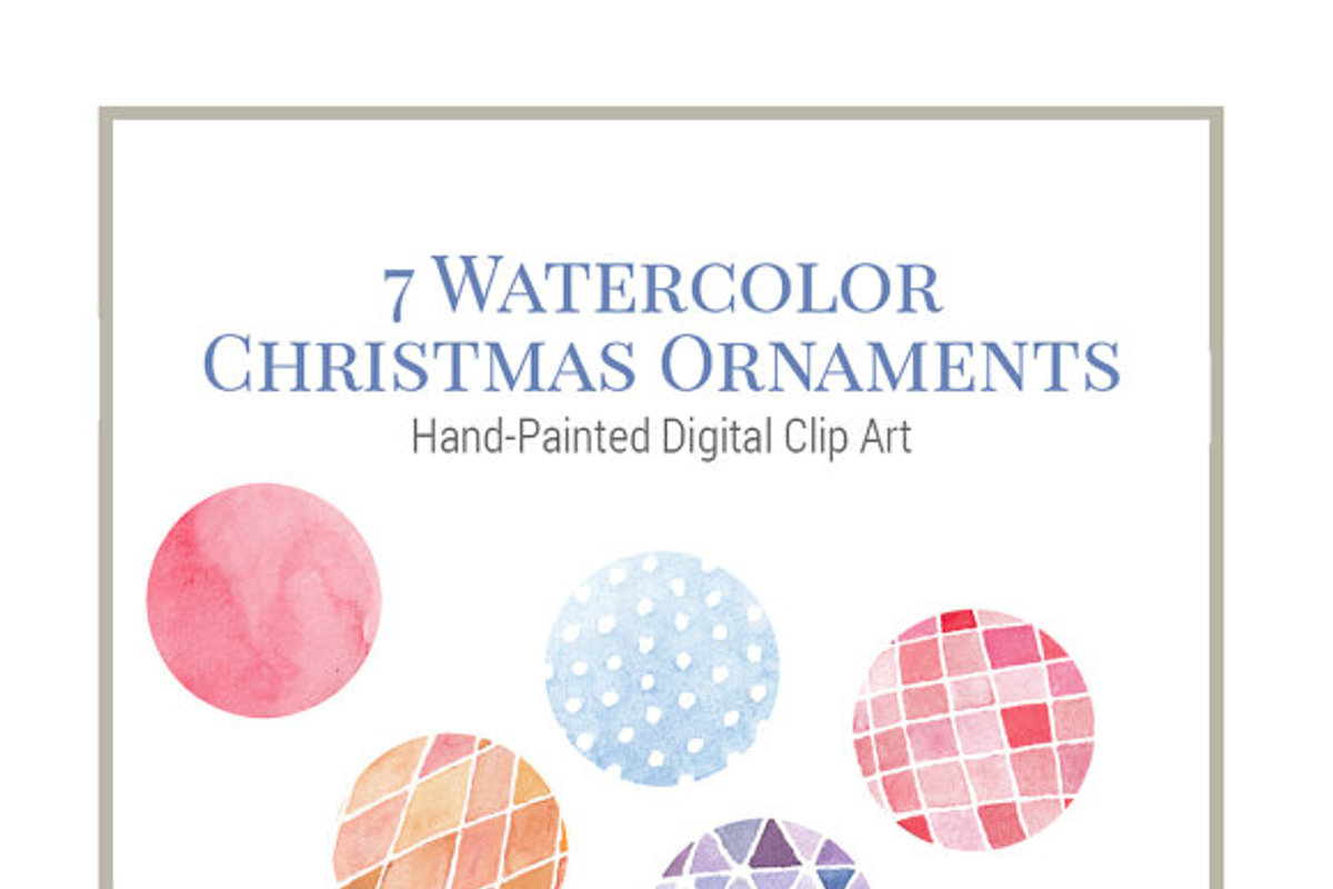 Watercolor Christmas Ornaments, an Illustration by Shrimp Salad Circus (Photo 2 of 4)