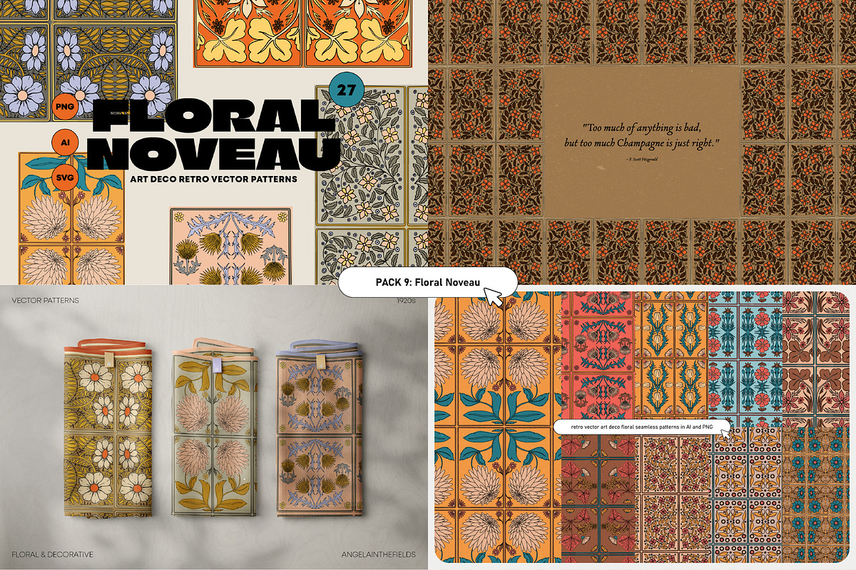 Retro Pattern Library 80% OFF, a Pattern Graphic by angelainthefields (Photo 11 of 25)