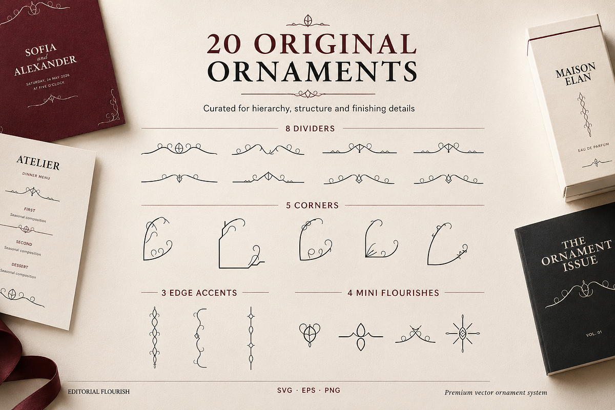 20 Editorial Dividers & Corners, an Object Graphic by Designs24hr (Photo 3 of 9)