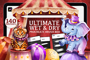 ULTIMATE WET & DRY PROCREATE BRUSHES, a Brush Add-On by AlexandraArt (Thumbnail 1 of 11)