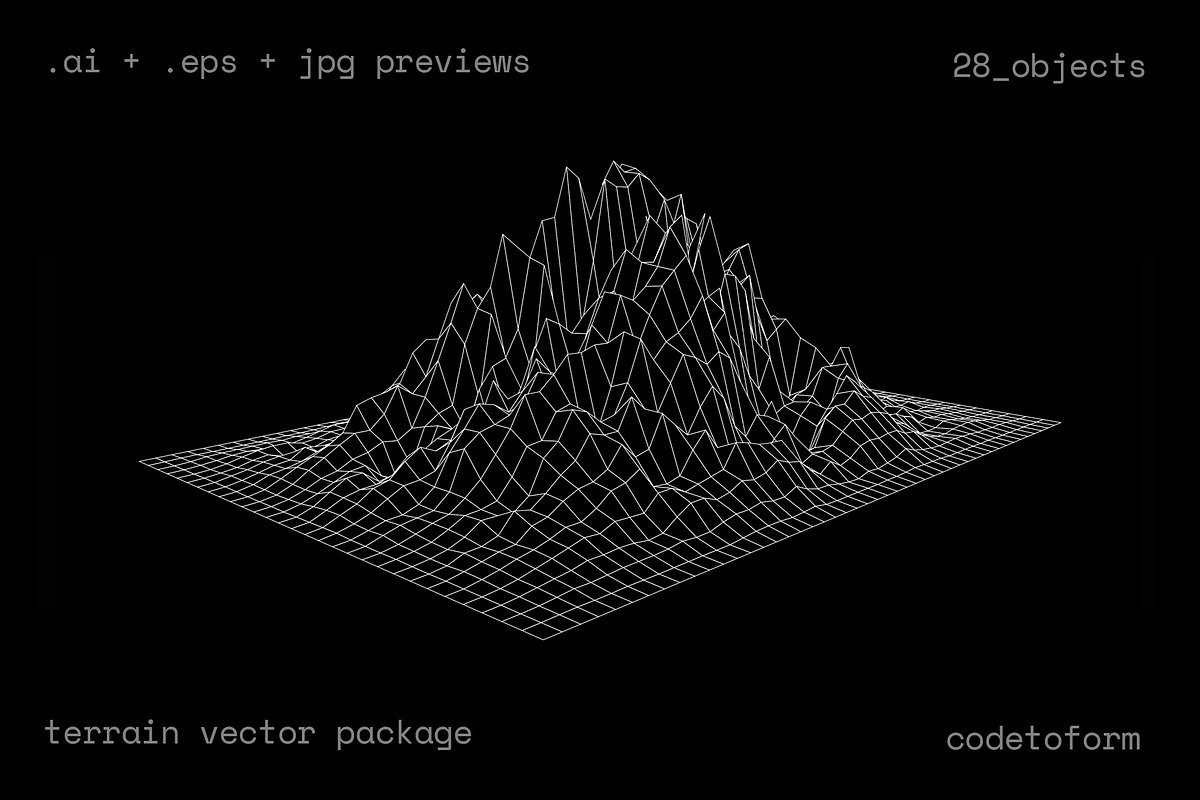 GEO_TERRAIN2 Vector Pack, a Background Graphic by codetoform (Photo 10 of 14)