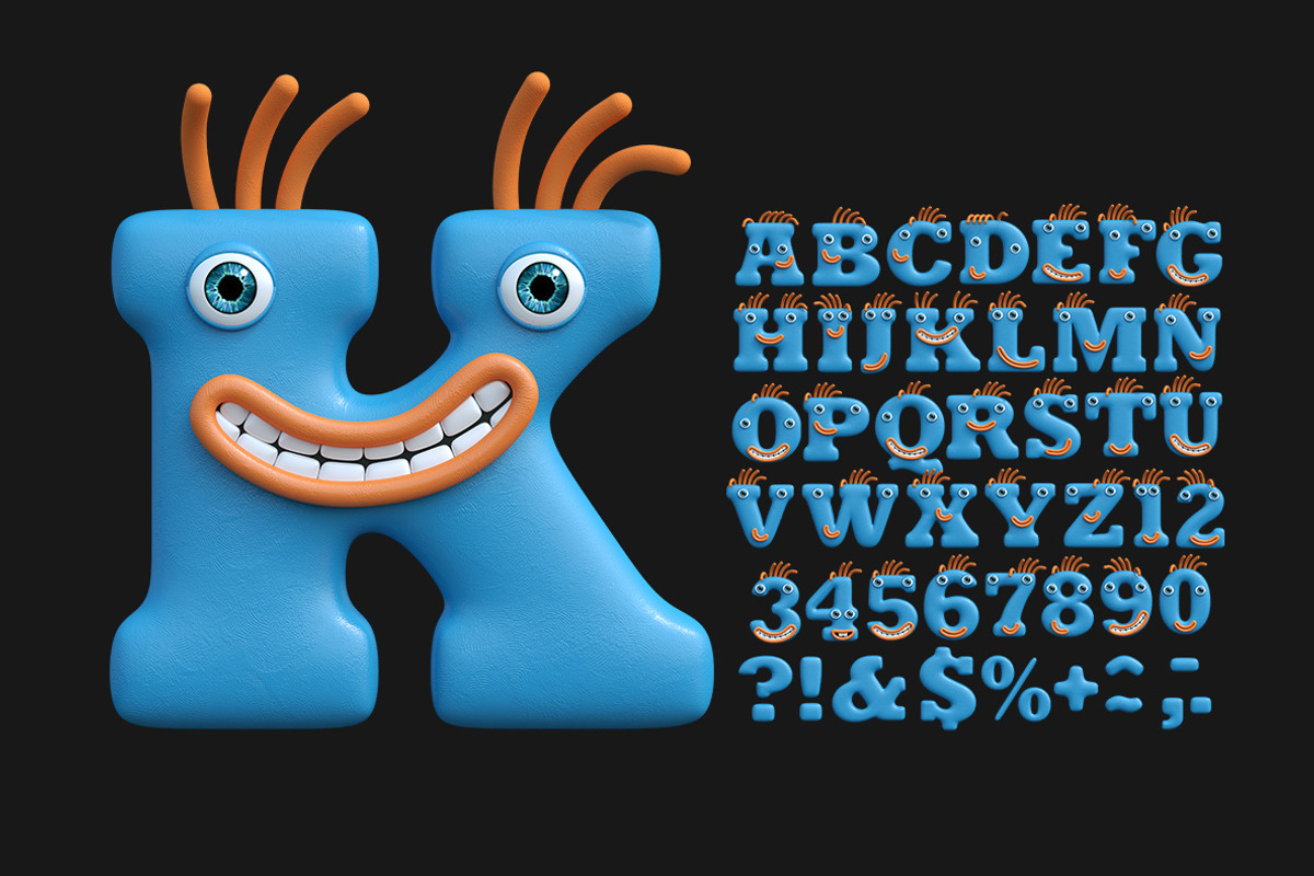 Funny ABC Font, a Symbol Font by Handmadefont
