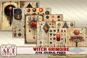 Witch Grimoire junk journal Pages, an Illustration by CraftArtStory (Thumbnail 2 of 7)