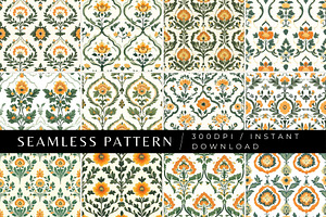 12 Marigold Mischief Patterns, a Pattern Graphic by Inknfolly