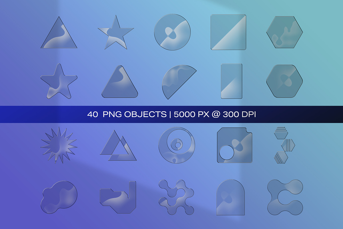 Acrylic Overlay Objects, an Object Graphic by The Fake PNG (Photo 2 of 7)