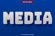 Media 3D editable text effect, a Layer Style Add-On by Hello Muh (Thumbnail 1 of 2)