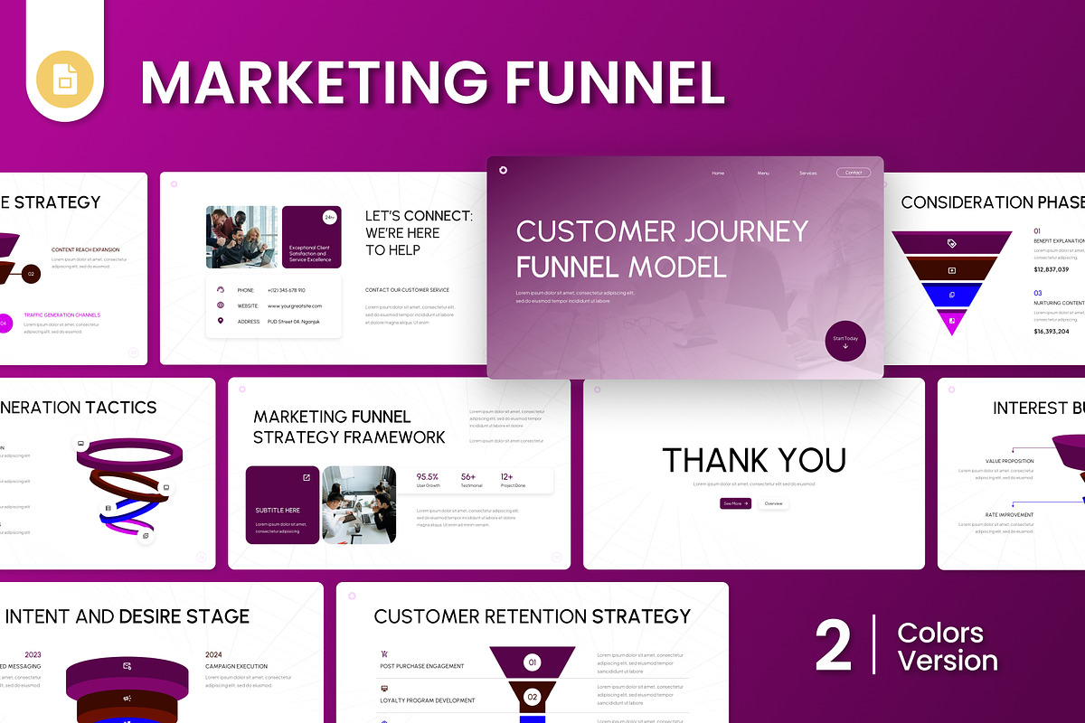 Marketing Funnel Google Slides, a Presentation Template by Antstheme (Photo 1 of 4)