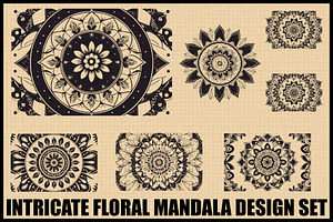Floral Mandala Vector Bundle, an Illustration by jahid234
