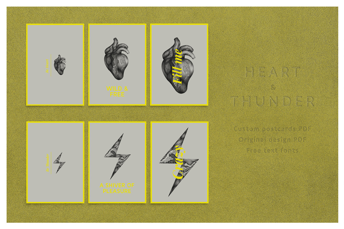 Thunder and Heart Postcard 02, a Flyer Template by Isbela  (Photo 1 of 5)