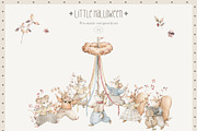 Little Halloween. Watercolor animals, a Seasonal Illustration by Kreker Kate (Thumbnail 2 of 13)
