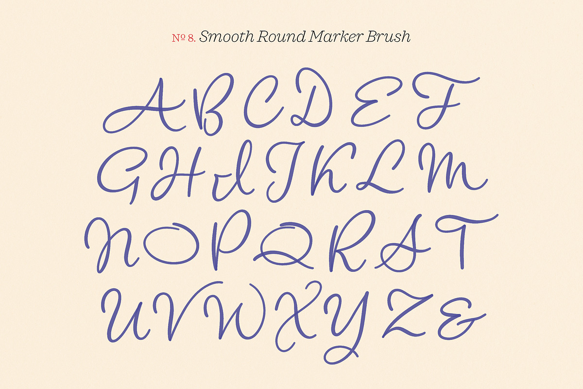 Inky Lettering Procreate Brush Set, a Brush Add-On by Molly Suber Thorpe (Photo 11 of 14)
