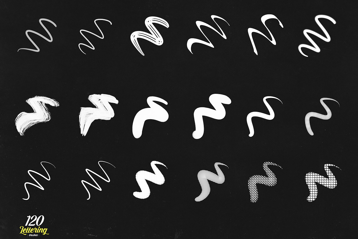 120 lettering brushes for procreate, a Brush Add-On by Endete & Mazak brushes (Photo 6 of 8)