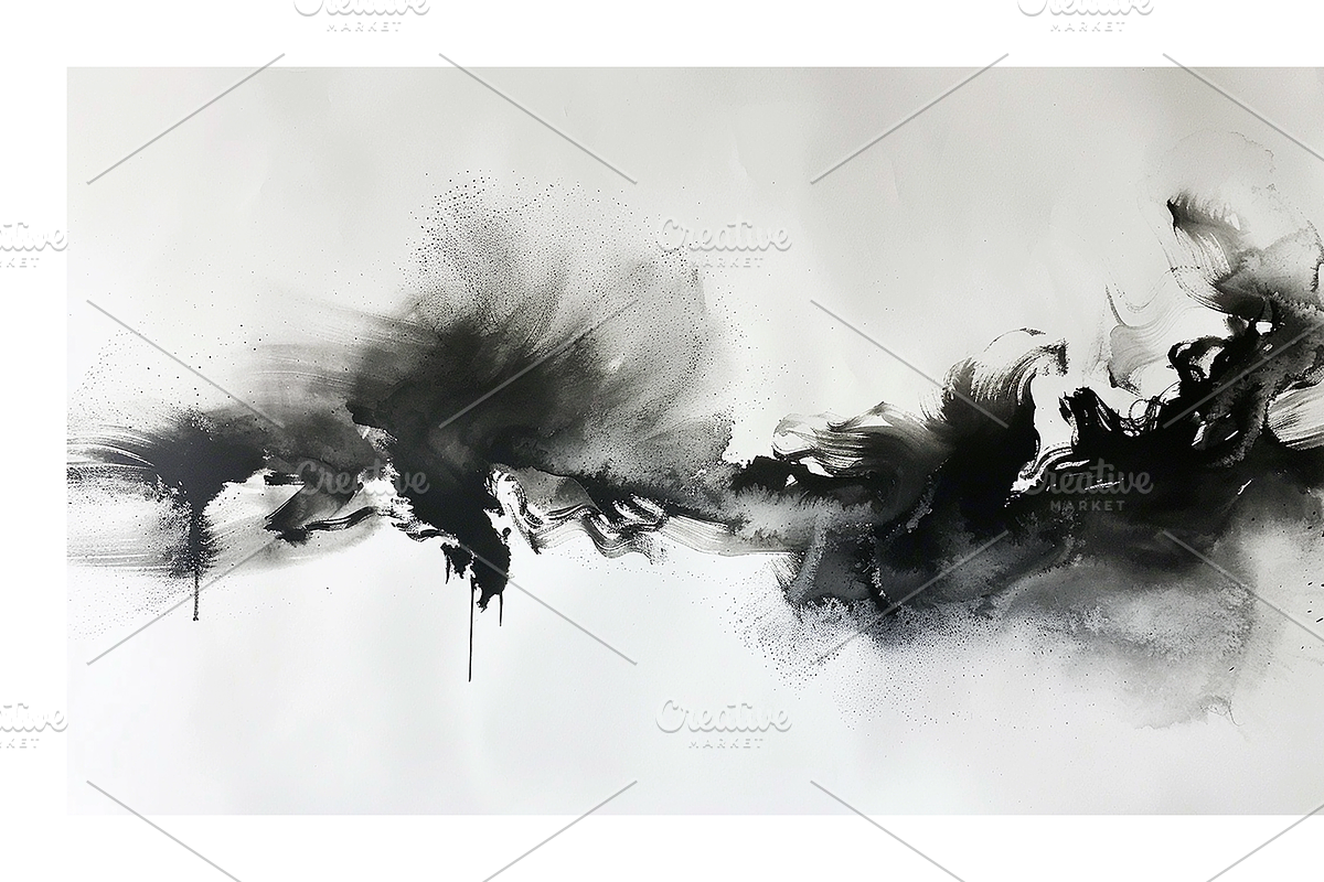 Kesi Co. B&W Ink Wash Art, a Texture Illustration by milatovar (Photo 11 of 20)