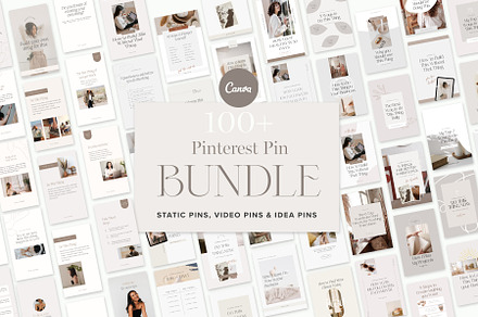 Pinterest Template BUNDLE Canva, a Social Media Template by Tabitha Emma
