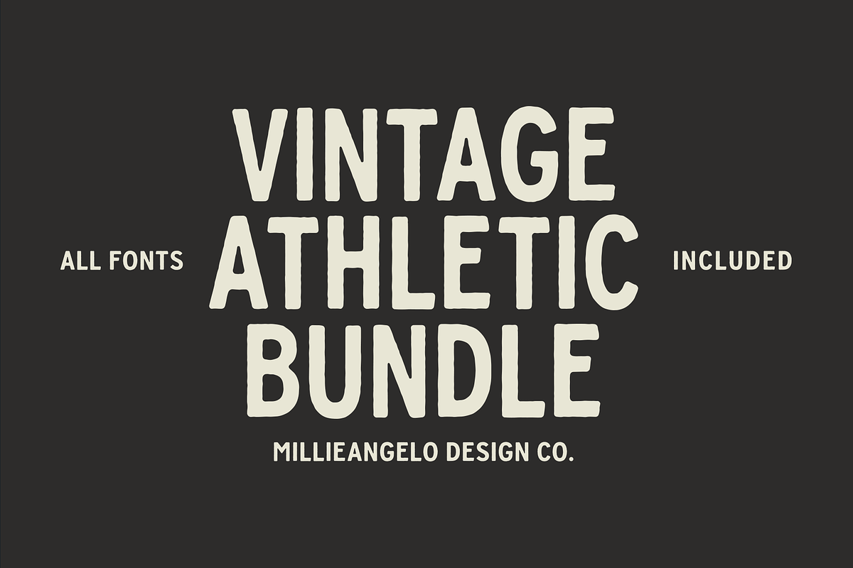 Vintage Athletic Bundle + Fonts, a Branding & Logo Template by Millieangelo (Photo 1 of 12)